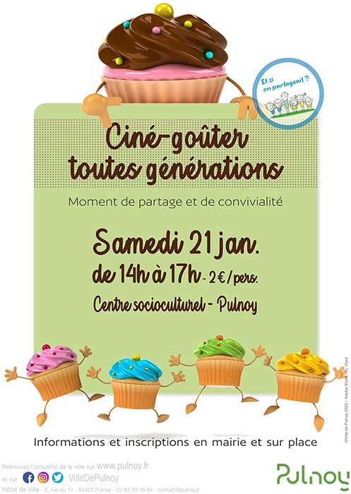 Ciné gouter toutes générations du 21 janvier