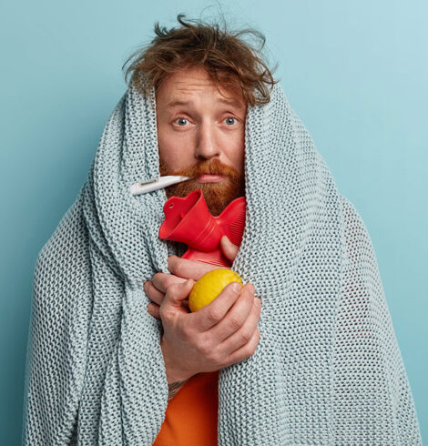 photographie d'un homme malade